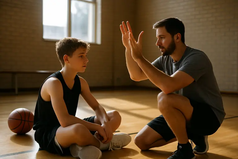 Players run a half-court drill focused on spacing and ball movement