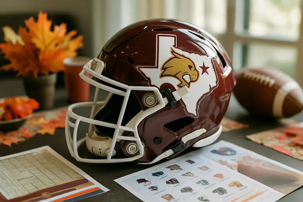 Texas State logistics at UFCU Stadium before a themed football game